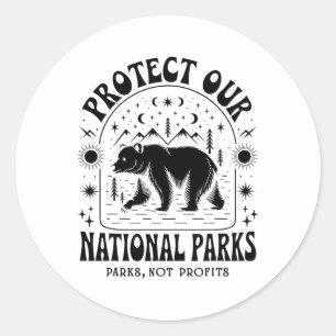 Protect Our National Parks Defund Doge Parks Not P Classic Round Sticker