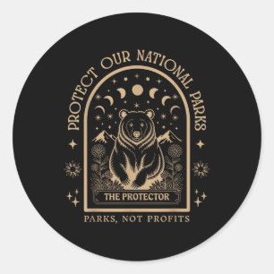 Protect Our National Parks Defund Doge Parks Not P Classic Round Sticker
