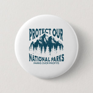 Protect Our National Parks Retro Vintage Womens Me 6 Cm Round Badge