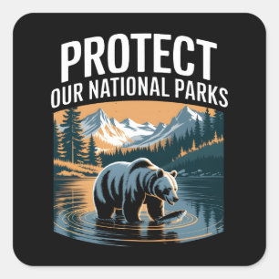 Protect Our National Parks Square Sticker