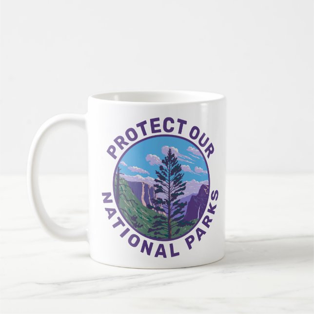 Protect Our National Parks Support Coffee Mug (Left)