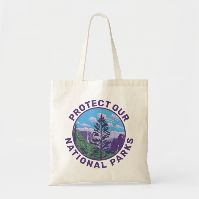 Protect Our National Parks Support Tote Bag (Front)