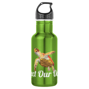 Protect Our Oceans Green Sea Turtle 532 Ml Water Bottle