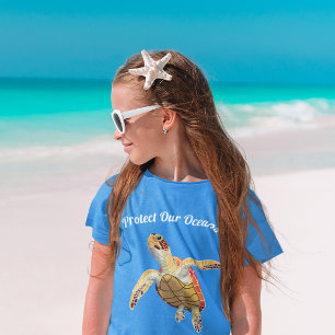Protect Our Oceans Green Sea Turtle Tri-Blend Shirt