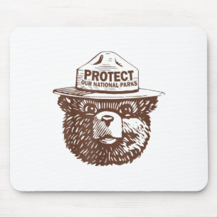 Protect Our Parks Bear Graphic National Park Funny Mouse Mat