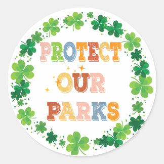 Protect Our Parks Classic Round Sticker