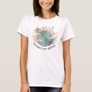 Protect Our Planet - Earth Day (Cartoon texture) T-Shirt