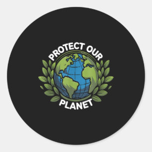 Protect Our Planet Nature Lover Earth Day Classic Round Sticker