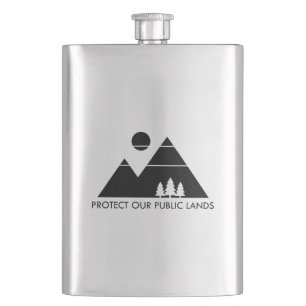 Protect Our Public Lands Mountain Hip Flask