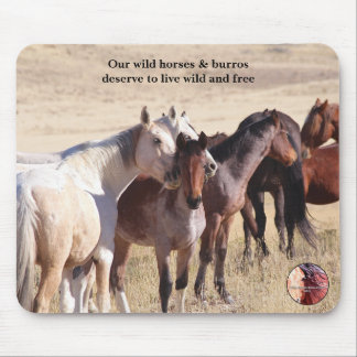 Protect Our Wild Horses Mouse Mat