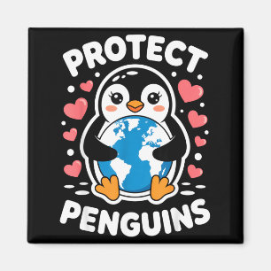 Protect Penguins Animal Lovers Earth Conservation Magnet