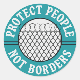 Protect People Not Borders - Refugees Welcome Classic Round Sticker