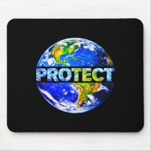 Protect planet earth - earth day environmental mouse mat