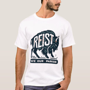 Protect Public Lands Vintage Bison Resist Graphic T-Shirt