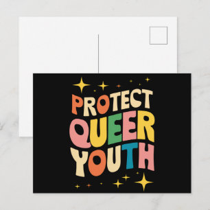 Protect Queer Youth Protect Trans Kids LGBTQ Postcard