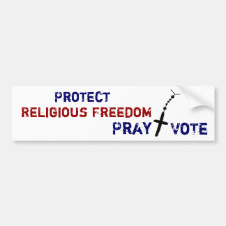 Protect Religious Freedom Pray+Vote Bumper Sticker
