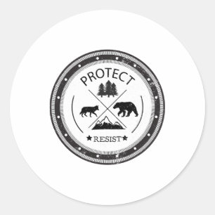 Protect - Resist National Parks And Forest Service Classic Round Sticker