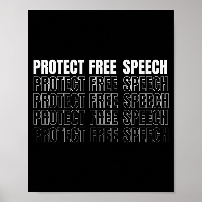 Protect Speech Men Women  Poster (Front)