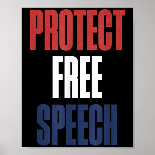 Protect Speech Patriotic Men And Women  Poster (Front)