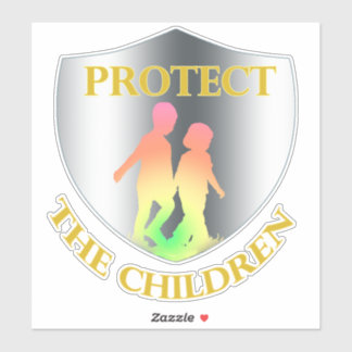 Protect the children sticker
