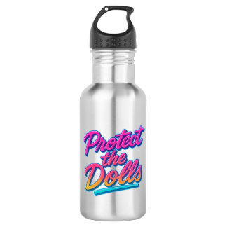 Protect the Dolls Neon Retro Art 532 Ml Water Bottle