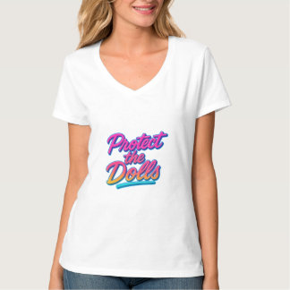 Protect the Dolls Neon Retro Art T-Shirt