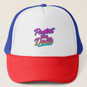 Protect the Dolls Neon Retro Art Trucker Hat