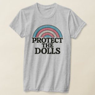 Protect the Dolls Trans Flag Illustration T-Shirt