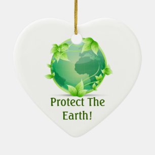 Protect The Earth Ceramic Tree Decoration