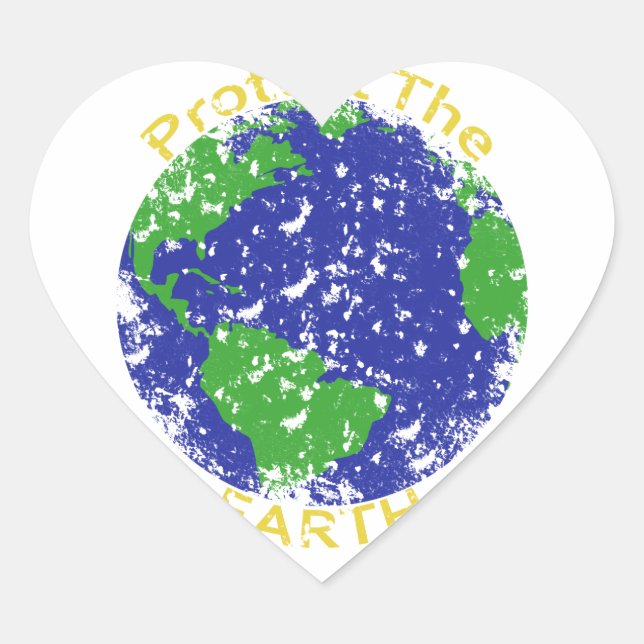 Protect the Earth Heart Sticker (Front)
