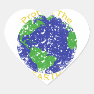 Protect the Earth Heart Sticker