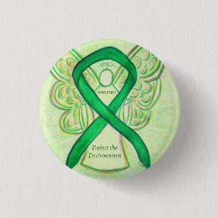 Protect the Environment Awareness Ribbon Angel Pin