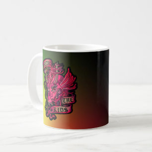 Protect the Kids Dragon Mug, Fantasy Dragon Coffee Mug