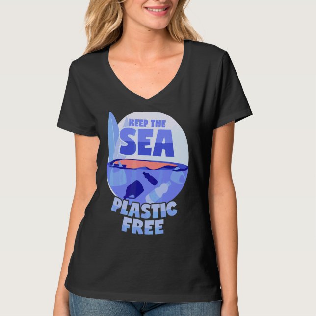 Protect The Oceans From Plastic Pollution T-Shirt (Front)