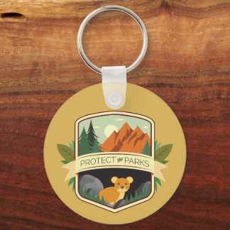 Protect the Parks Pika Key Ring