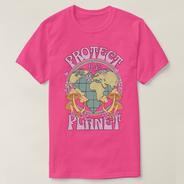 Protect the Planet Retro Earth Day T-Shirt (Design Front)
