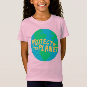 PROTECT THE PLANET SAVE EARTH Eco Green T-Shirt
