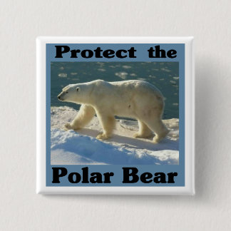 Protect the Polar Bear 15 Cm Square Badge