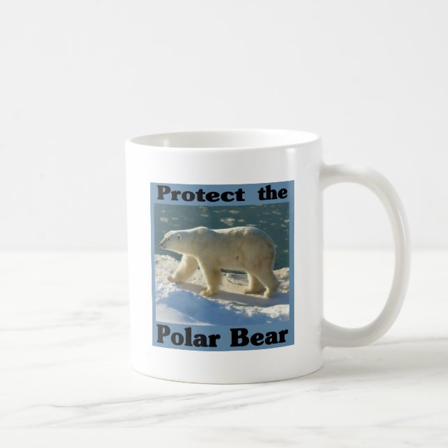 Protect the Polar Bear Coffee Mug (Right)