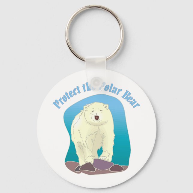 Protect the Polar Bear Keychain (Front)
