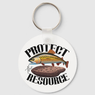 Protect The Resource With Rainbow Trout In Habitat Key Ring