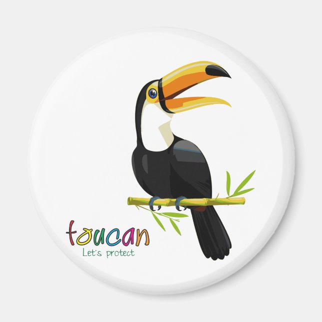 Protect the Toucan Magnet (Front)