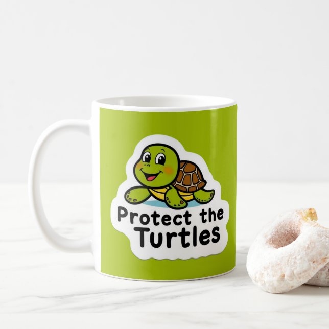 Protect The Turtles Mug (With Donut)