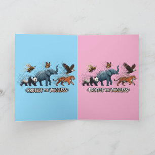 Protect The Voiceless Endangered Animals Wildlife Card