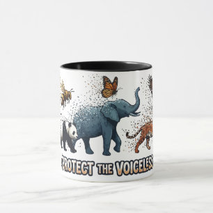 Protect The Voiceless Endangered Animals Wildlife Mug