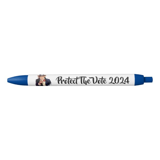 Protect The Vote 2024 Bumper Sticker Black Ink Pen (Front)