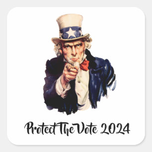Protect The Vote 2024 Square Sticker