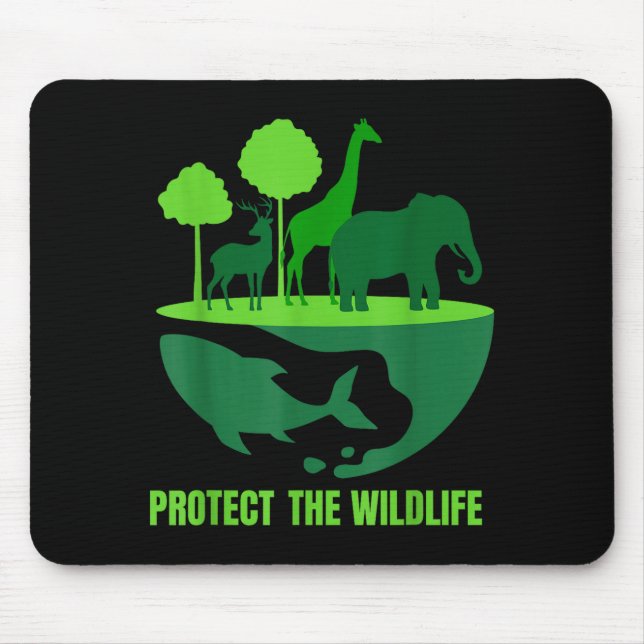 Protect the wildlife _ nature conservation earth mouse mat (Front)