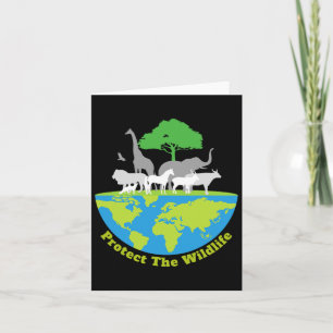 Protect The Wildlife Nature Earth Day Save Safari Card