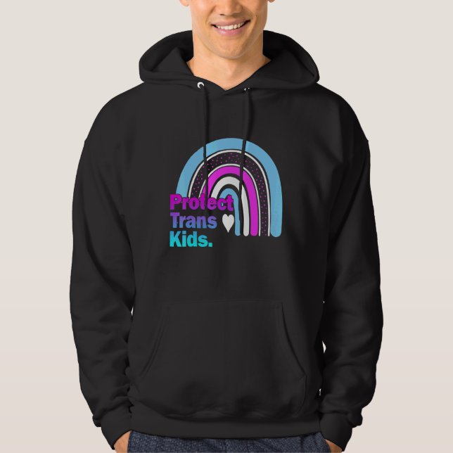 Protect Trans Kid Pride Lgbt Rainbow Hoodie (Front)